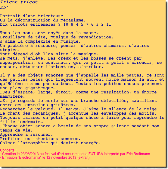 Tricot tricot 