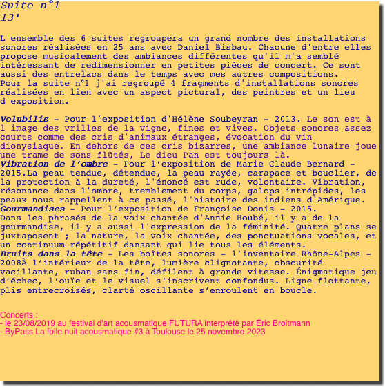 Suite n°1 