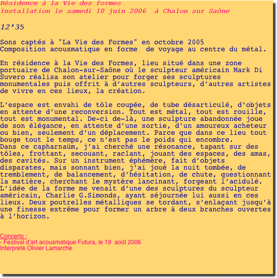 Résidence à la Vie des